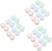 [Ipetboom] 3sets 6 Pcs Lens Case Portable Simple Color Lens Holders Durable Storage Kit for Home Travel Present for Friends Family Green 6pcs*3