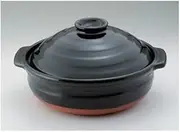 IH Earthenware Pot, Ginten No. 9, IH Earthenware Pot, 11.2 inches (28.5 cm), Body 3.7 inches (9.3 cm), 11.8 fl oz (3,300 cc), Direct Fire, Induction
