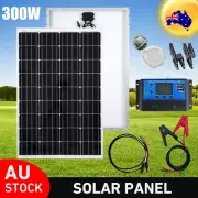 300W Solar Panel Complete Kit 12V Mono Fixed Caravan Camping Battery Charging AU