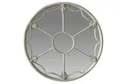 Willow & Silk Vintage Round 66cm White Fleur Wall Mirror/Interior/Home Decor
