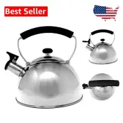 Classic 2.4 Qt Whistling Tea Kettle with Mirrored Finish & Stay Cool Handle