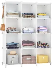 Closet Organizer, 12-Cube Closet Organizers and Storage, Portable Closet Shelves