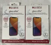 2-Pack ZAGG Glass Elite+ Tempered Screen Protector iPhone 12 Pro / 12 / 11 / XR