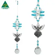 Guardian Angel Crystal Suncatcher gift, christening memorial rainbow suncatchers