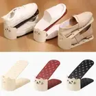 Solid Color Shoe Rack Adjustable Footwear Support Slot Closet Organization
