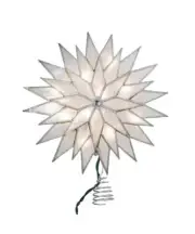 9" UL 10-Light Capiz Silver Sunburst Lighted Treetop