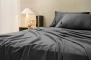 Sheraton Luxury 1000TC Cotton Rich Bed Sheet Set (Fossil, Queen)