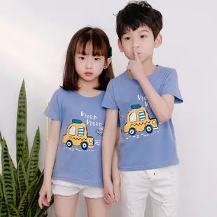 韓版童裝兒童短袖棉T恤卡通男童上衣女童內搭衫5