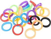 ARTIBETTER 25pcs Flexible Key Cover Tag Key Markers Caps Key Bands Key Cap Covers Key Cover Cap Key Identifier Key Covers Caps Color Key Rings Key Covers for House Key Silica Gel