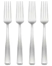 Oneida Reid Satin Dinner Forks, Set Of 4