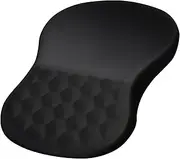 Ergonomic Mouse Pad Wrist Support with Massage Design, Non Slip Rubber Base and Memory Foam, Black Mousepad for Office Home, Laptop, Computer Notebook and Laptop