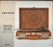 NEW Crosley Turntable Record Player Cruiser Bluetooth Deluxe Debossed Medallion