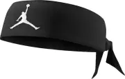 NWT Nike DRY Jordan DRI-FIT Jumpman Head Tie Headband Black White