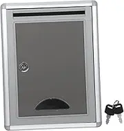 POPETPOP Small Wall Mounted Aluminium Alloy Mailbox with Lock Lightweight and Complaint Suggestion Box for Office Use Durable Design for Companies