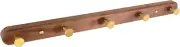 Wall Mounted Coat Rack, Entryway Hanging Coat Rack, Metal Wood Coat Rail with 5
