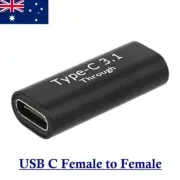 USB-C Type C Female to Female Extension Joiner Adapter Converter Cable Coupler