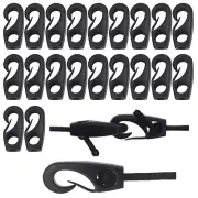 20 Cord Tightener Hook Aluminum Binding Rope Hook Fixed Tool Bungee Lashing Hook