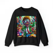 Adult Sweatshirt Retro Style 80s Cartoon Gross High School Teach Student Garbage