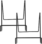 DIYEAH 2Pcs Iron Plate Book Display Holder Photo Frame Stand Easel for Kitchen Office Art Gallery Surfaces Easy to Use