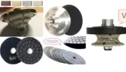 3/4" Full Bullnose Triple Waterfall Bullnose polishing pad buff granite ceramic