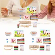 Kids Wooden Drawing Stencils Wooden Stencil Drawing Kit Art Crafts Reusable