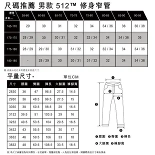 Levis 512上寬下窄低腰修身窄管涼感牛仔褲 中藍染水洗 彈性布料 男 28833-1159 熱賣單品