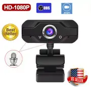 HD 1080P Webcam with Microphone USB Camera for PC/Mac Laptop/Desktop Video Call