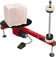 Commercial Electric Stretch Wrapping Film Machine with Semi-Automatic Bench, Wrap-Around Film Baler Carton Wrapping Film Dispenser Wrap Machine for Small Business Packaging, Shipping & Warehousing