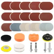 162Pc Sanding Disc 3 inch 55mm Pad Grinding Sheets Abrasive Disc for Metal Wood