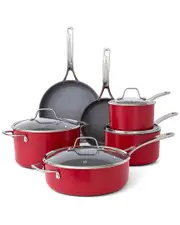 Sur La Table Angelie 10pc Black Nonstick Ceramic Enameled Aluminum Cookware Set