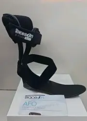 BraceOn AFO S-- Drop Foot Stabilizer Moldable Trimmable Lightweight Polyethyl...
