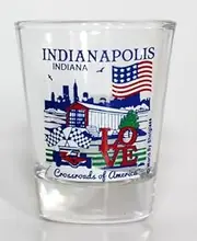 Indianapolis Indiana Great American Cities Collection Shot Glass Glassware
