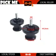 Black M8 8mm Swingarm Sliders Spools For Suzuki SFV650 Gladius 2009 2010