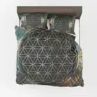 Flower of life Comforter or Duvet Cover sacred geometry bedding spiritual duvet