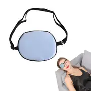 Mulberry Silk Eye Patch Elastic Amblyopia Strabismus Lazy Eye Patch Adjustable Single Eye Patch with Elastic Strap -Blue