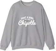 [X.Style] Just a Girl who Loves Chipotle Mexican Food ds011 Sweater Grey XL