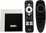 Android 11.0 TV Box, KM7 Plus ATV Amlogic S905Y4 AV1 Ultra 4K HDR 2GB RAM 16GB ROM Support 2.4G/5.0G WiFi BT 5.0 4K HDR Box with G10S Air Remote Mouse