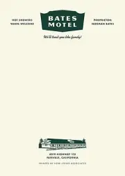 Bates Motel: Fictional Hotel Notepad Set Herb Lester Associates