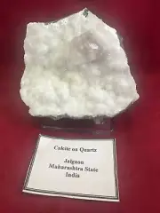 Calcite Crystal In Milky Chalcedony Geode Minerals Jalgaon Maharashtra India