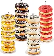 4PCS Acrylic Donut Stand, Donut Holder Stands for Dessert Table, HENABLE Clear Donut Display Stand Tower, Bagel Stand Holder, Doughnut Stand for Party, Christmas, Birthday and New Year