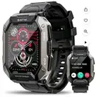 Military Smart Watch for Men, 1.81'' HD Outdoor Sports Rugged Smartwatch.Black.