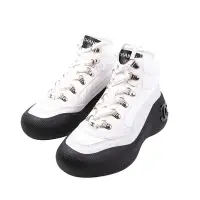 在飛比找Yahoo奇摩購物中心優惠-CHANEL 短筒雪靴運動鞋#37(白色/黑色)