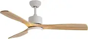 Kogan SmarterHome™ 132cm DC Motor Ceiling Fan with LED Light (White & Natural) - KASH52DCCFW