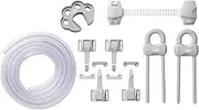 MYPET North States Safety Paws Pet Proofing Starter Kit | Includes Cabinet latches, Locks, and Cord Protectors (9 Pieces, Gray)