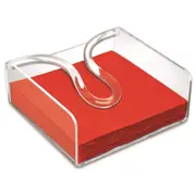 Avanti Acrylic Table Napkin Weighted Holder Square Paper Towel Storage Clear