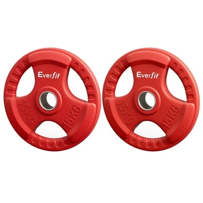 Everfit Weight Plates Standard 15kgx2 Dumbbell Barbell Weight Lifting Home Gym