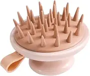 IWOWHERO Manual Silicone Hair Shampoo Brush Head Scrubber for All Hair Deep Cleansing Scalp Massager for Bathing and Shower present
