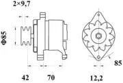 Mahle Alternator for Ford Agriculture 5.9L Diesel TECTOR 01/91 - Onward