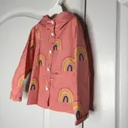 Sovereign Code Hooded Snap Button Up Shirt Girls Size 3T
