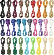 30-Color Waxed Polyester Cord, BetterJonny 1mm Waxed Thread-10m Each Color Bracelet Cord Wax Coated String for Jewelry Making for DIY Jewelry Making Friendship Bracelets